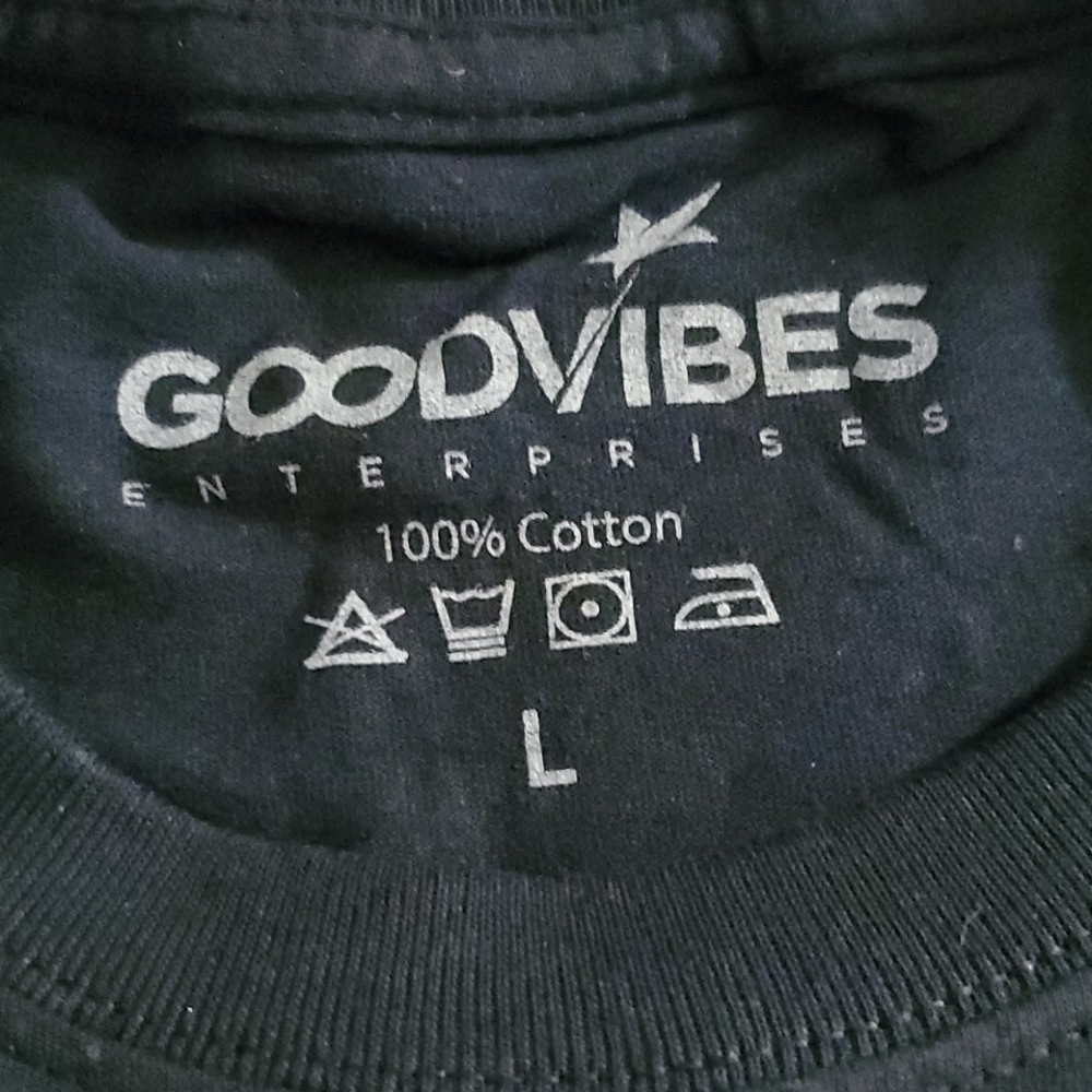 Good Vibes tee shirt black unisex - Picture 3 of 3